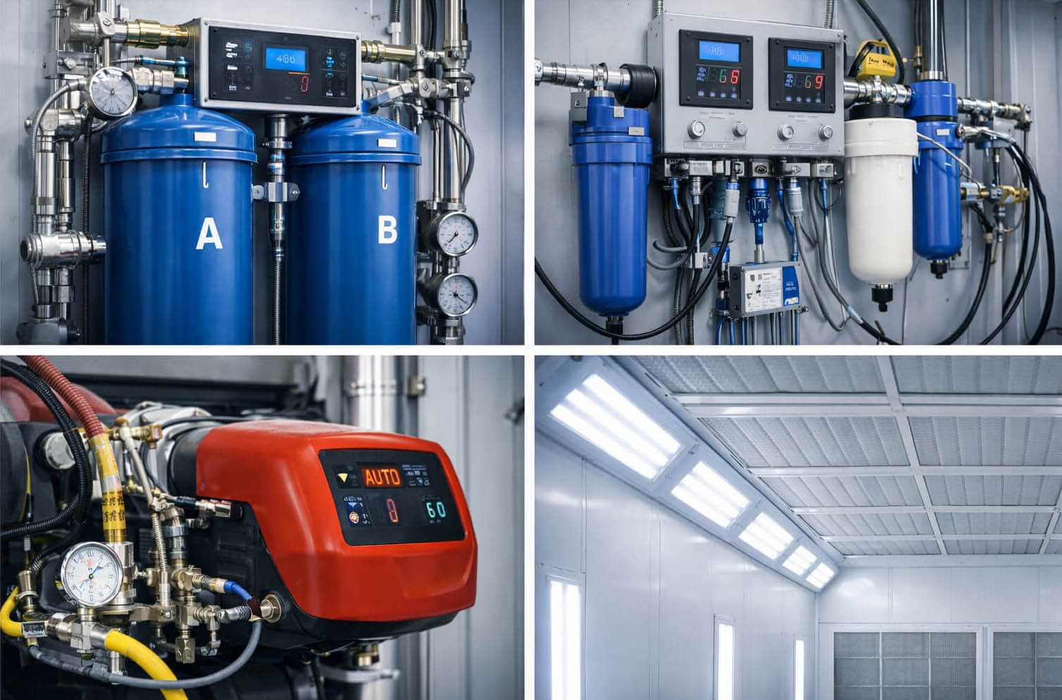 Industrial compressed air and spray booth equipment