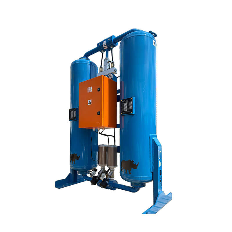 HDD Series desiccant compressed air dryer side profile
