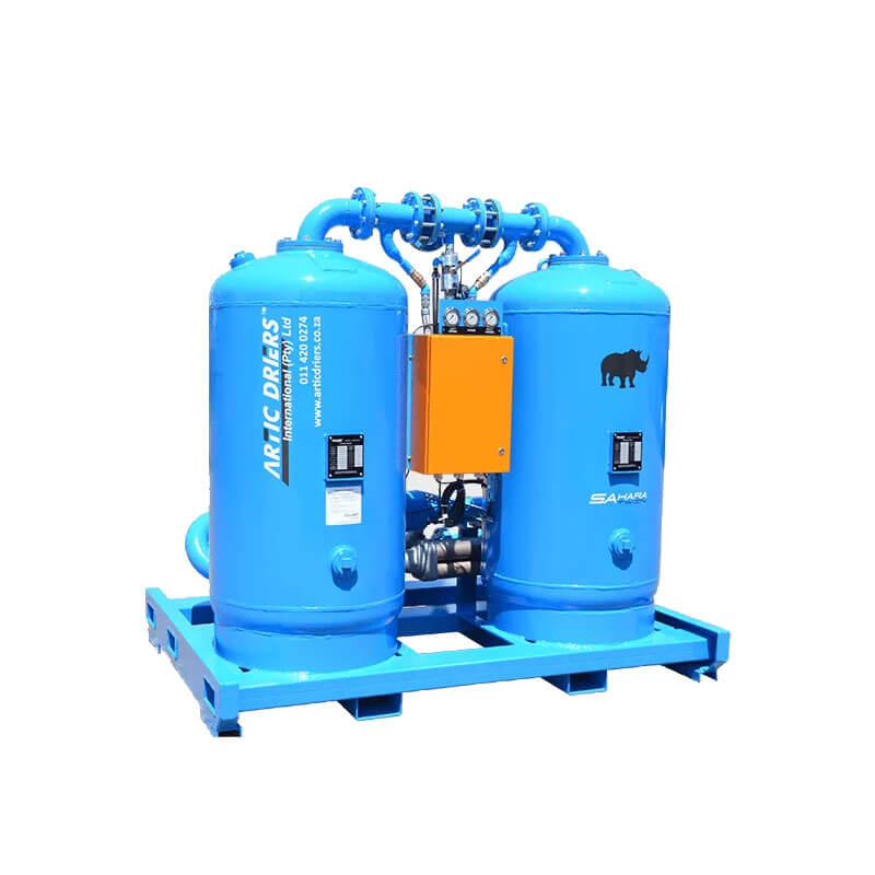 Sahara Twin Series desiccant compressed air dryer front view